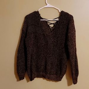 Brown v neck forever 21 sweater